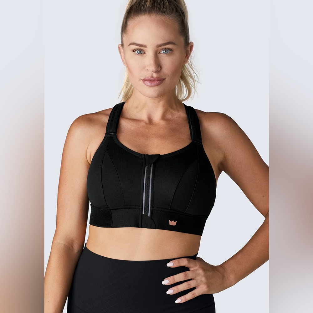 SHEFIT Ultimate Sports Bra, Black, Size Luxe